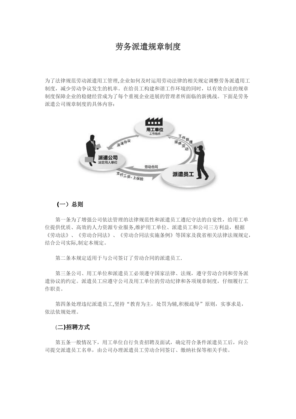 劳务派遣规章制度_第1页