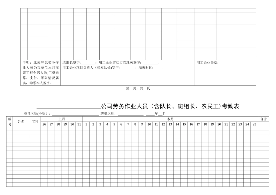 劳务花名册工资表周报等表格--附件-4-7_第2页