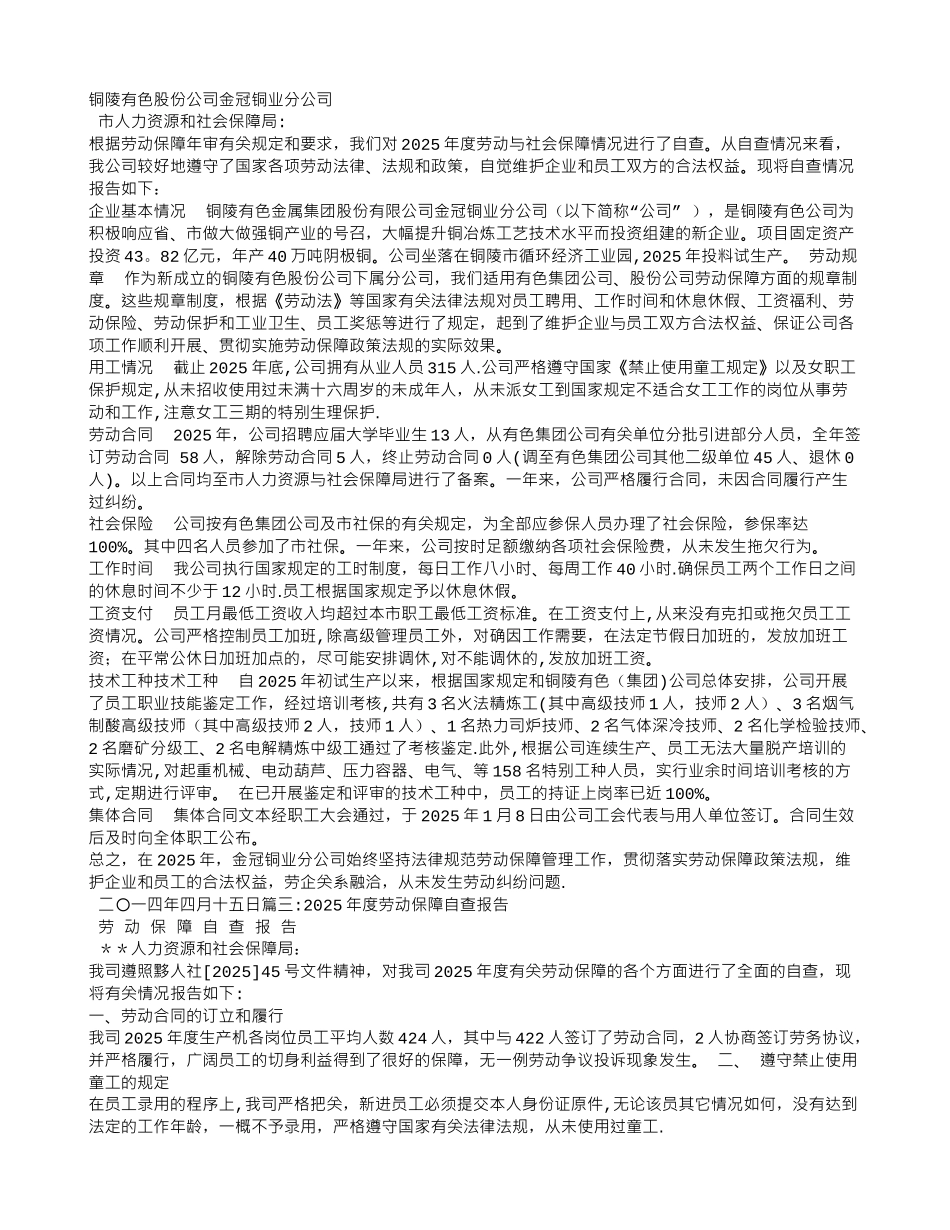 劳动保障自查报告_第3页