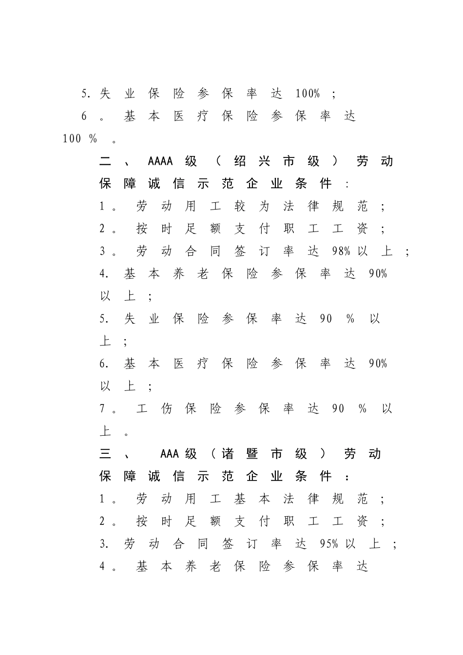 劳动保障诚信企业评定标准_第2页