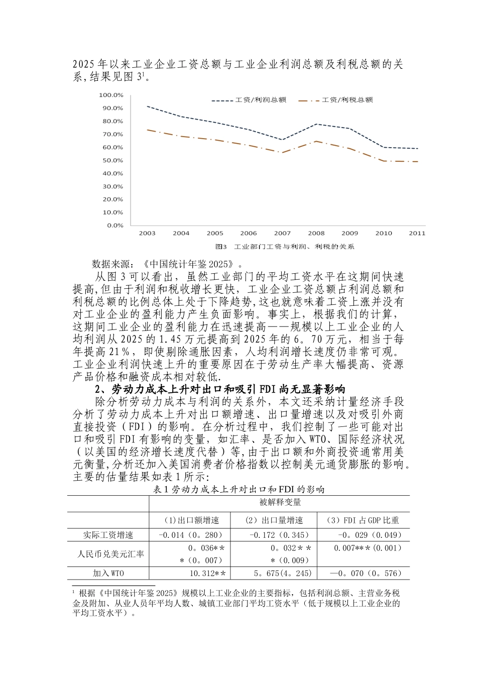 劳动力成本上升对我国竞争力的影响分析_第3页