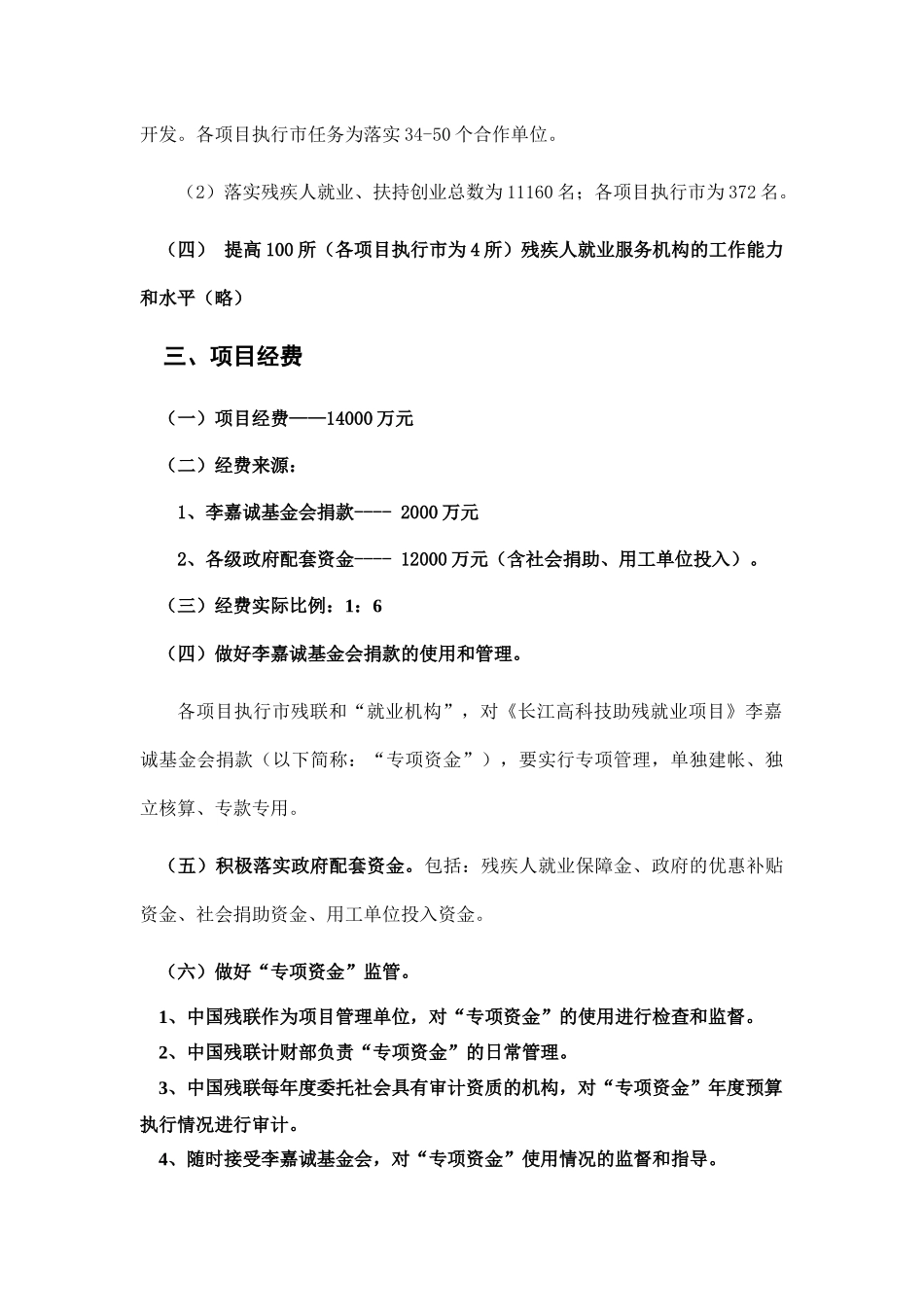 “长江新里程计划”之——《长江高科技助残就业项目》实施方案_第3页