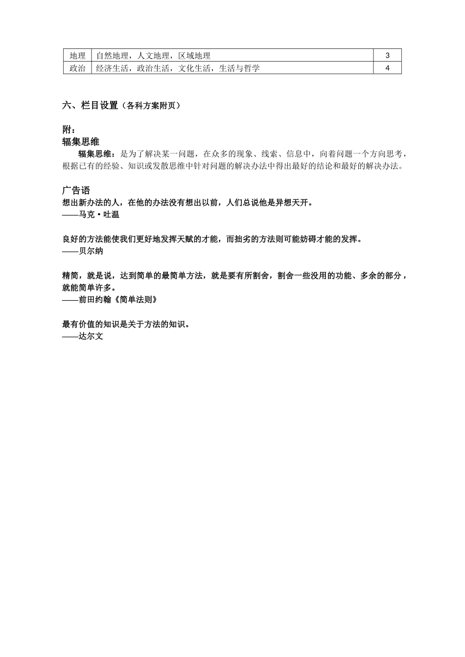 《专题纵横——辐集思维训练法》策划方案_第2页