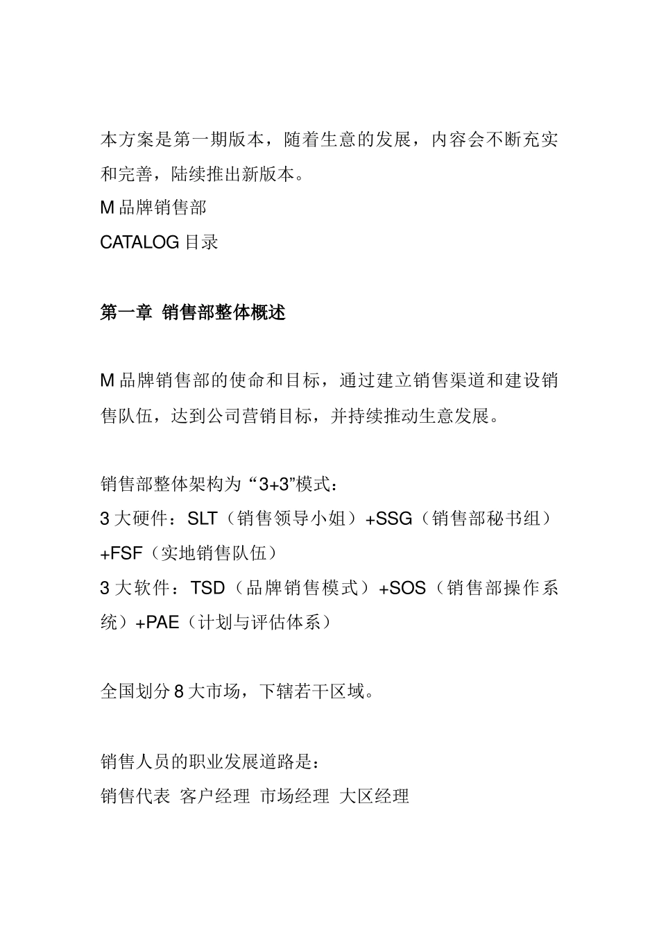 M品牌销售团队管理方案_第2页