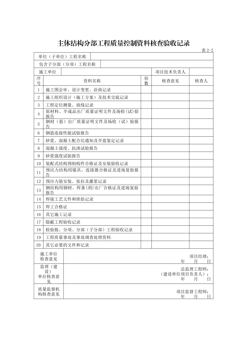 建设工程质量优良等级控制申请表_第3页