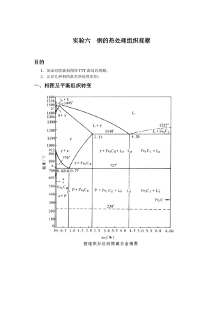 实验六钢的热处理组织观察