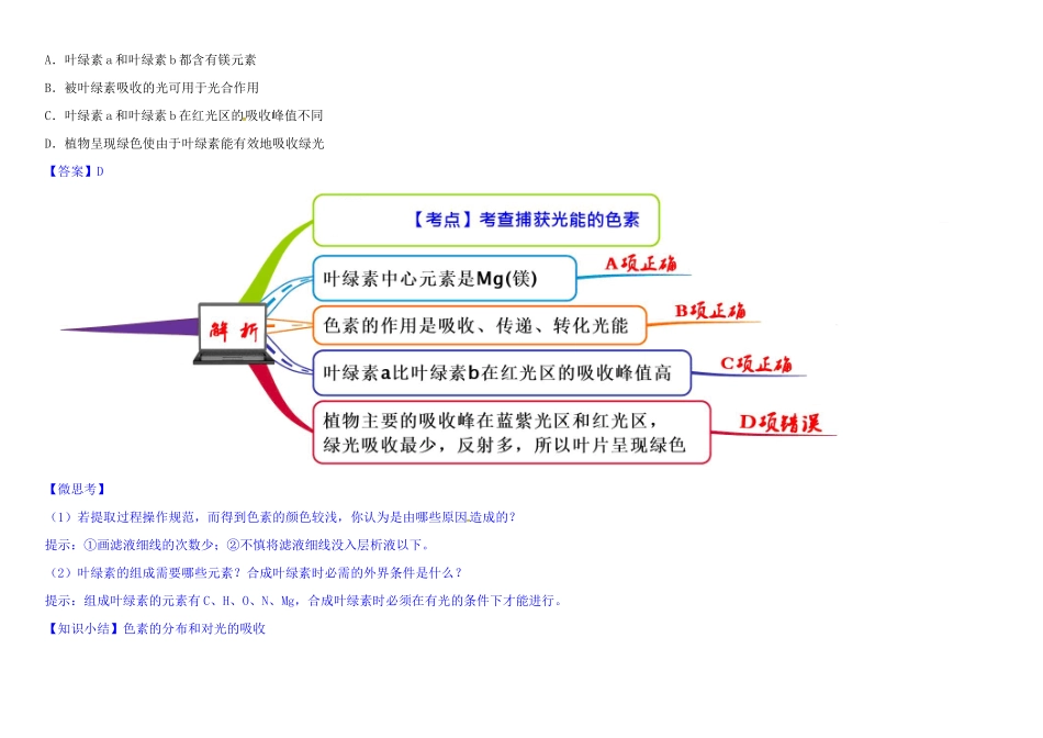 高中生物 1 5.4 光与光合作用教材图解学案 新人教版必修1-新人教版高一必修1生物学案_第2页