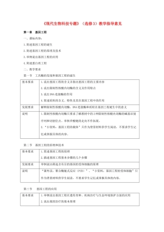 高中生物 《现代生物科技专题》素材（2）（浙科版选修3）