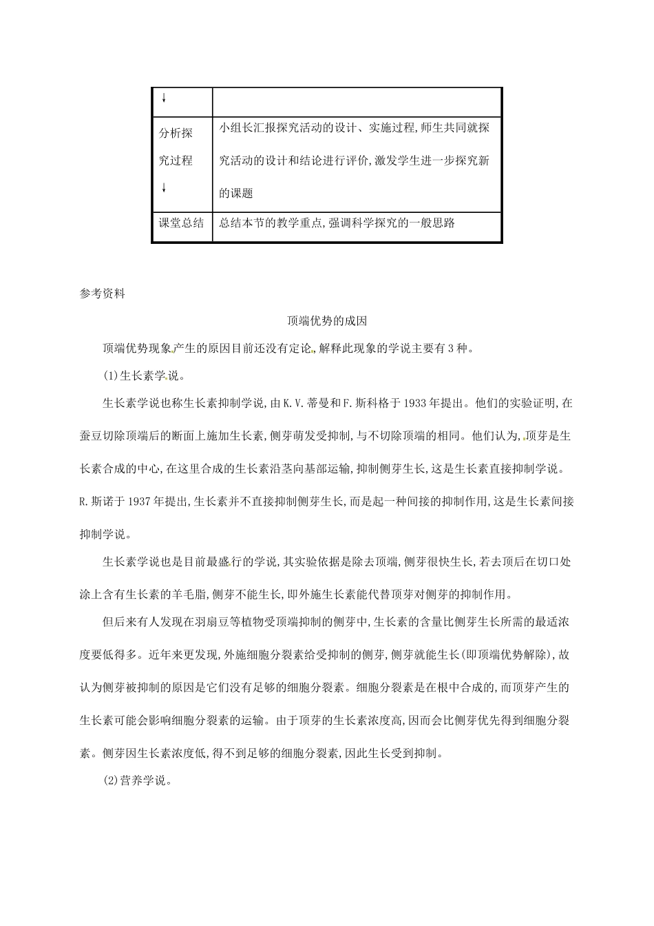 高中生物 3.2生长素的生理作用备课参考 新人教版必修3-新人教版高二必修3生物素材_第2页