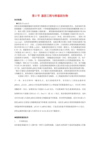 高中生物 6.3《基因工程与转基因生物》素材（2） 沪科版第二册