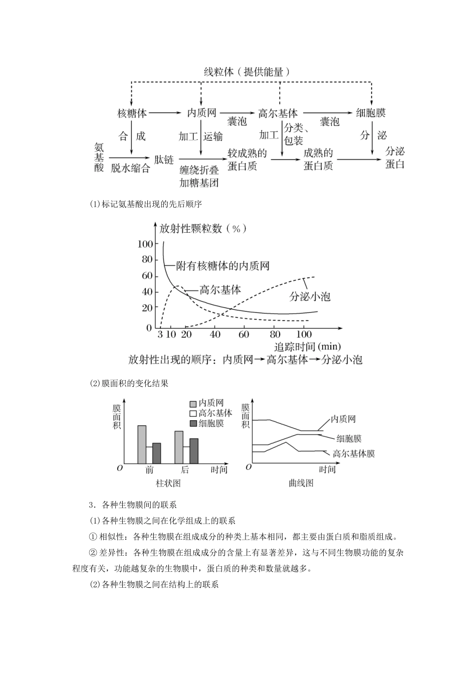 高中生物 第3章 细胞的基本结构 3-2-2 细胞器之间的协调配合教学案 新人教版必修1-新人教版高一必修1生物教学案_第3页