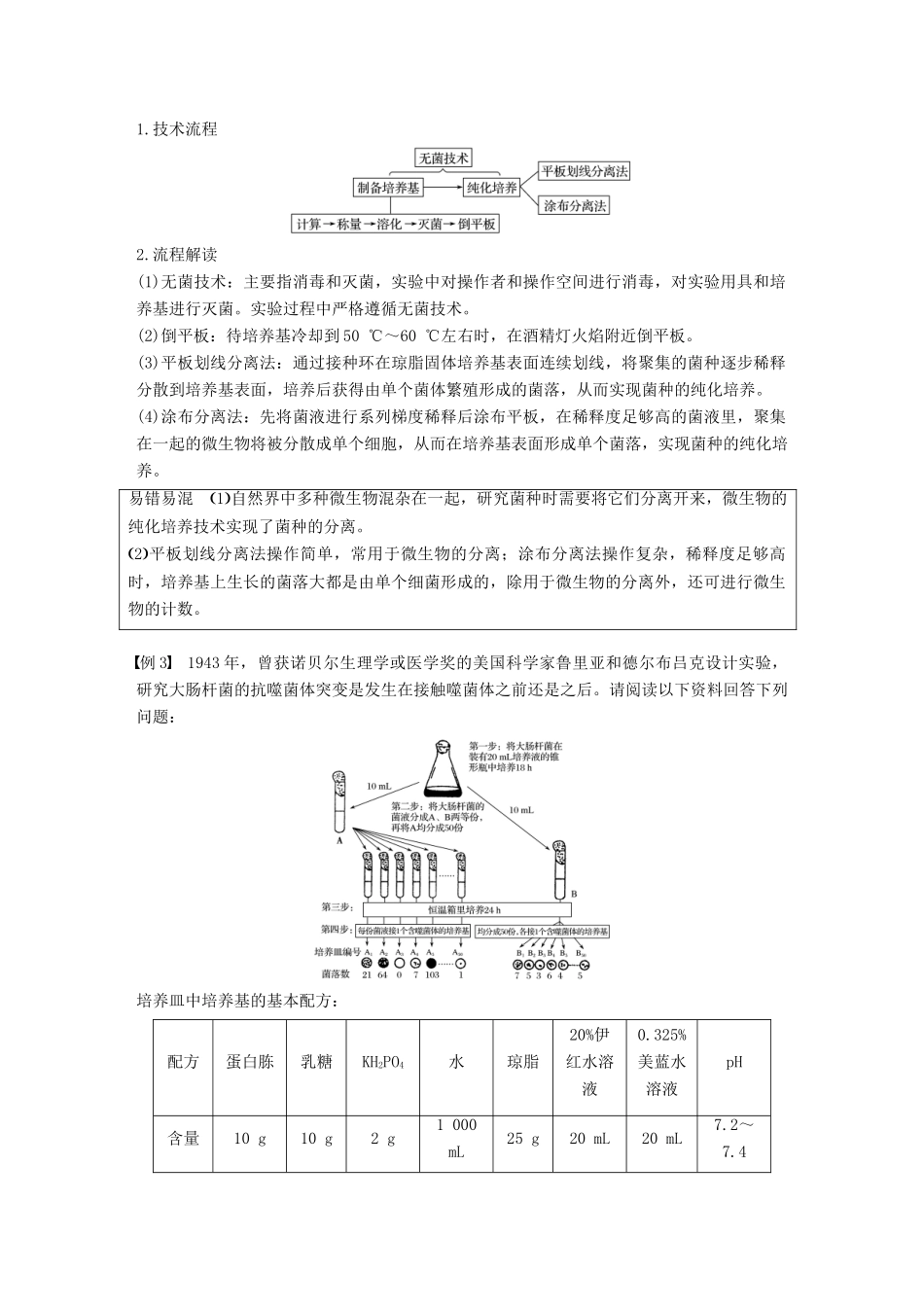 高中生物 第1章 微生物技术章末整合提升同步备课教学案 北师大版选修1-北师大版高二选修1生物教学案_第3页