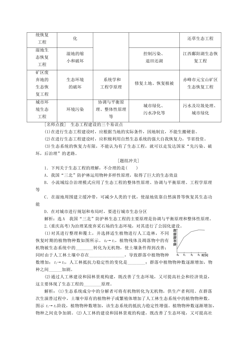 高中生物 专题5 生态工程 5.2 生态工程的实例和发展前景教学案（含解析）新人教版选修3-新人教版高二选修3生物教学案_第3页