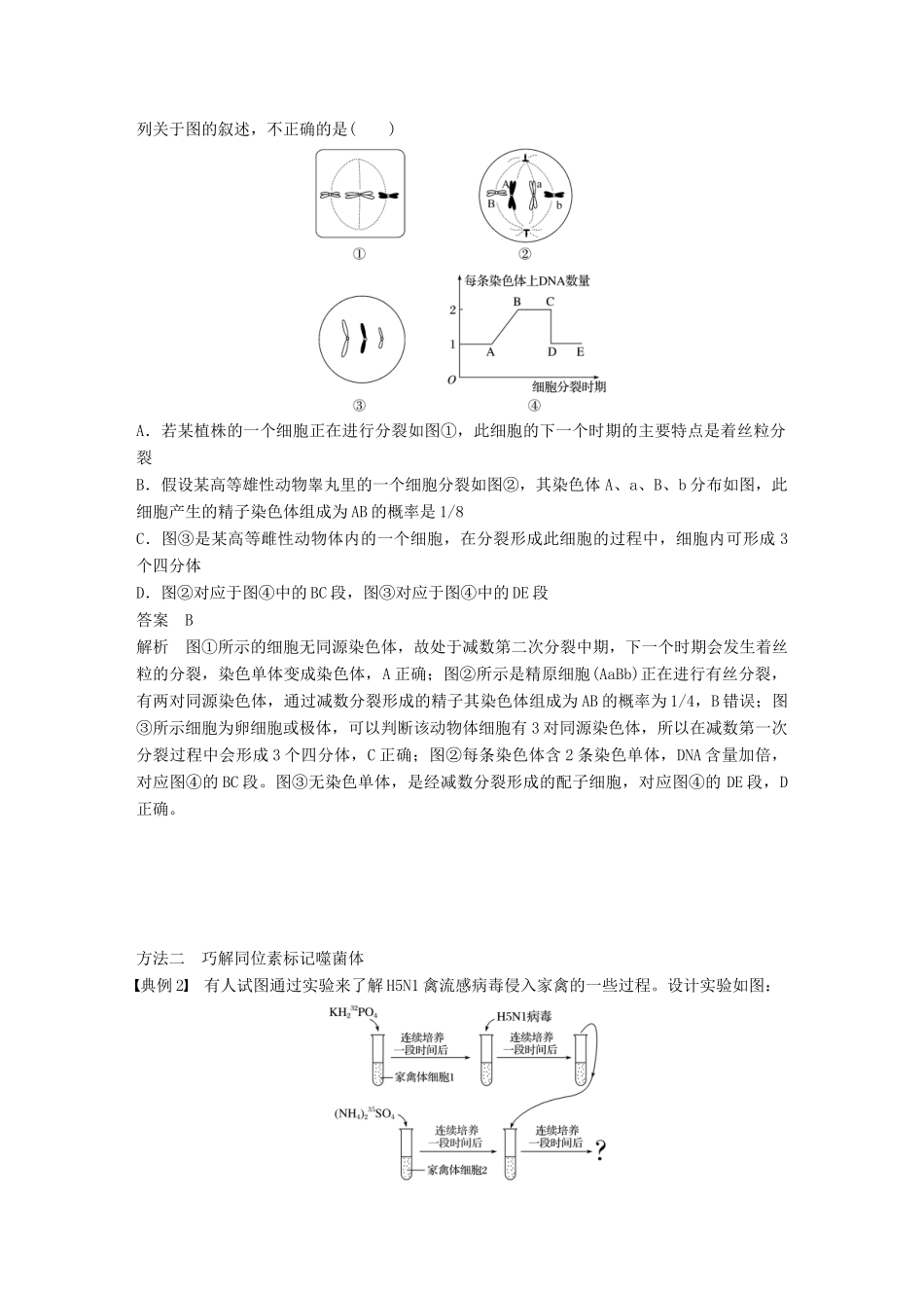 高中生物 第2章 遗传信息传递的结构基础章末整合教学案 北师大版必修2-北师大版高一必修2生物教学案_第3页