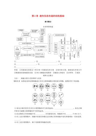 高中生物 第2章 遗传信息传递的结构基础章末整合教学案 北师大版必修2-北师大版高一必修2生物教学案