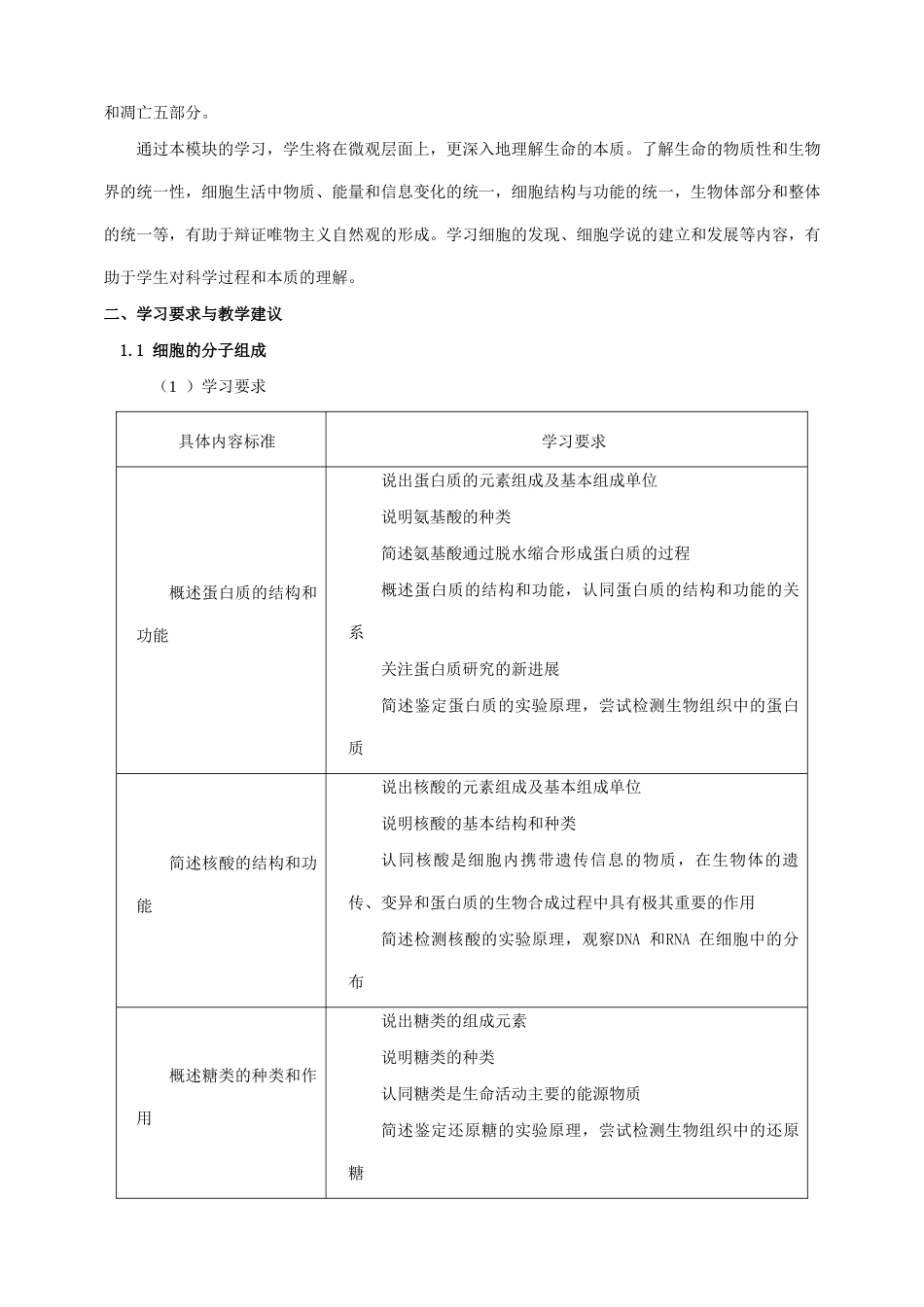 高中生物 分子与细胞教学材料 新人教版 必修1_第2页