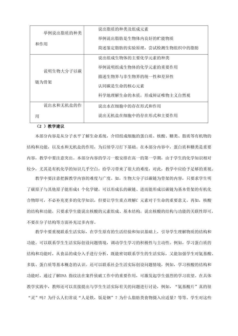 高中生物 分子与细胞教学材料 新人教版 必修1_第3页