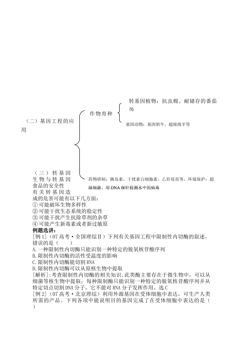高中生物 基因工程及其应用课件 新人教版必修2_第2页