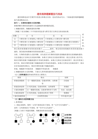 高中生物 第三册 第8章 遗传与变异 8.1 遗传规律素材（2）沪科版-沪科版高三第三册生物素材