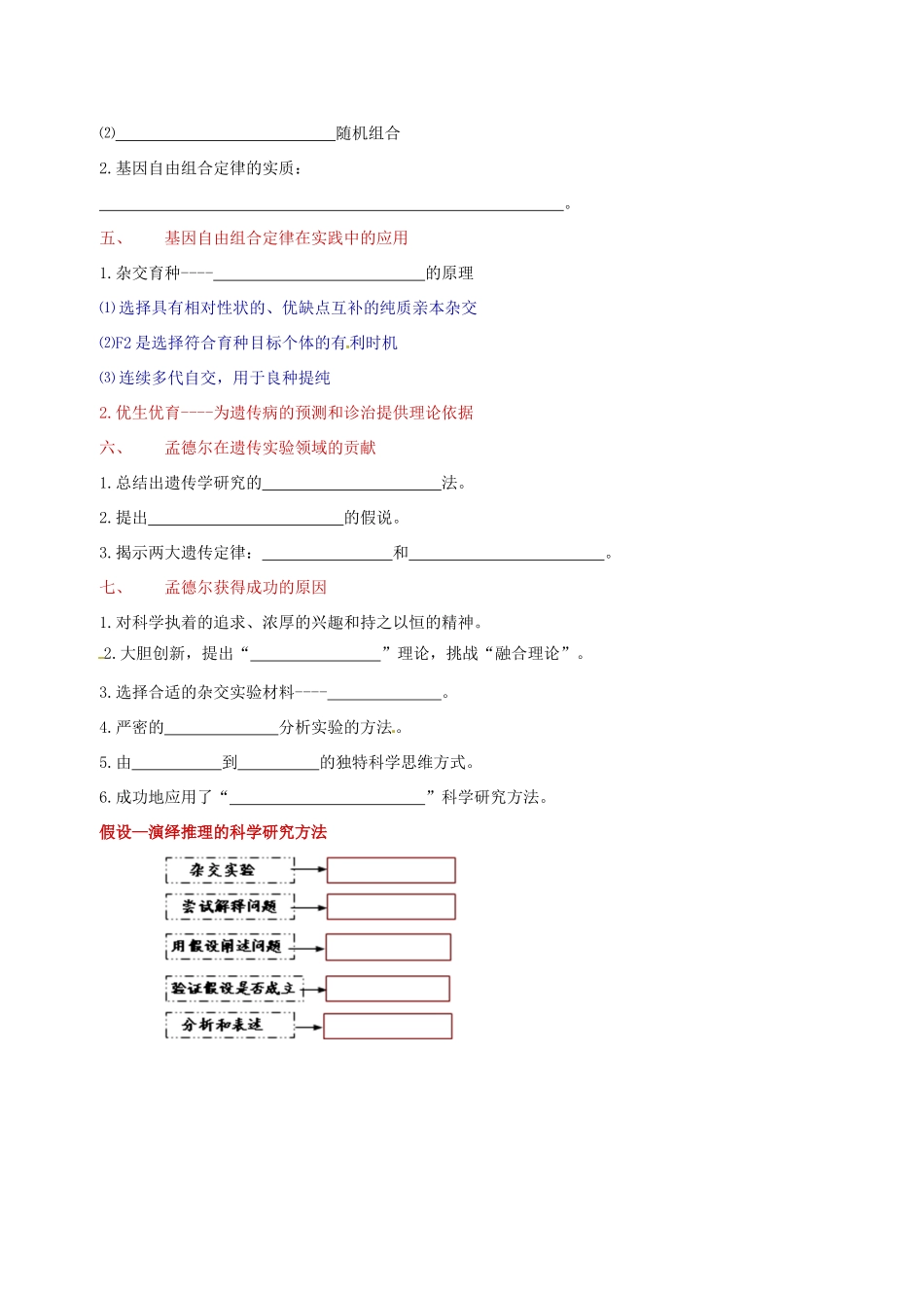 高中生物 基因自由组合定律素材 新人教版必修2-新人教版高一必修2生物素材_第2页