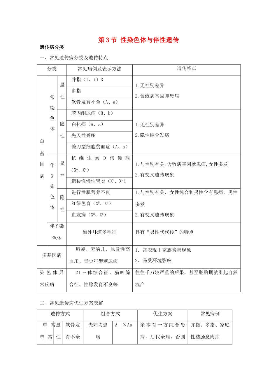 高中生物 第二章 染色体与遗传 2.3 性染色体与伴性遗传素材 浙科版必修2-浙科版高一必修2生物素材_第1页