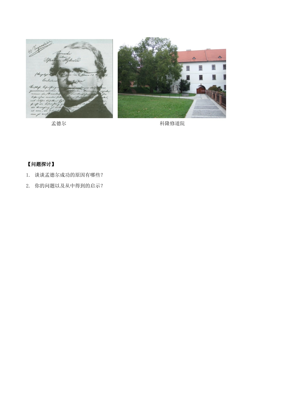 高中生物 孟德尔 被忽略的天才教学随笔 新人教版必修1-新人教版高一必修1生物素材_第3页