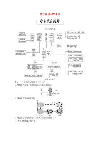 高中生物 第三章 基因的本质章末整合提升教学案 新人教版必修2-新人教版高一必修2生物教学案