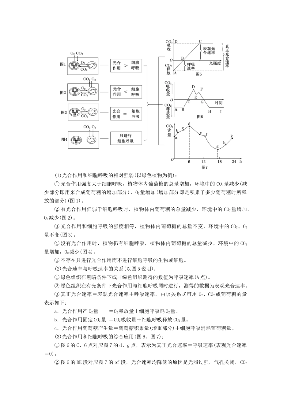 高中生物 小专题 大智慧 光合作用与细胞呼吸的相关性分析教学案 浙科版必修1-浙科版高中必修1生物教学案_第2页