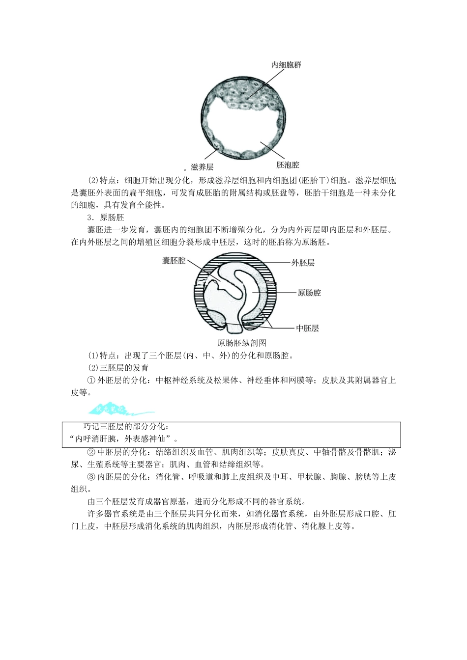高中生物 第三章 胚胎工程 第一节 从受精卵谈起学案 浙科版选修3-浙科版高二选修3生物学案_第2页
