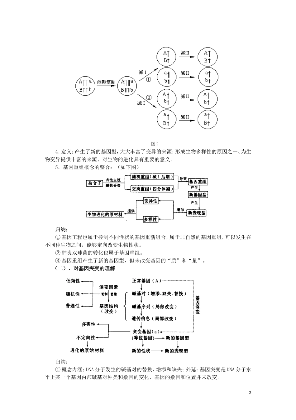 高中生物 专题四 变异、育种、进化 人教版_第2页