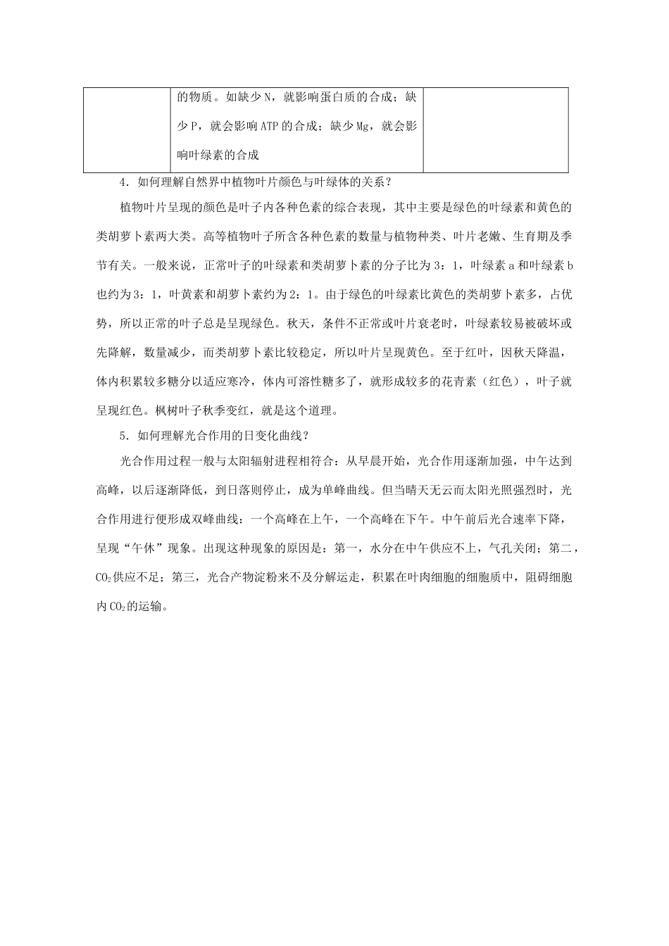 高中生物《光能的捕获》素材2 中图版必修1_第3页