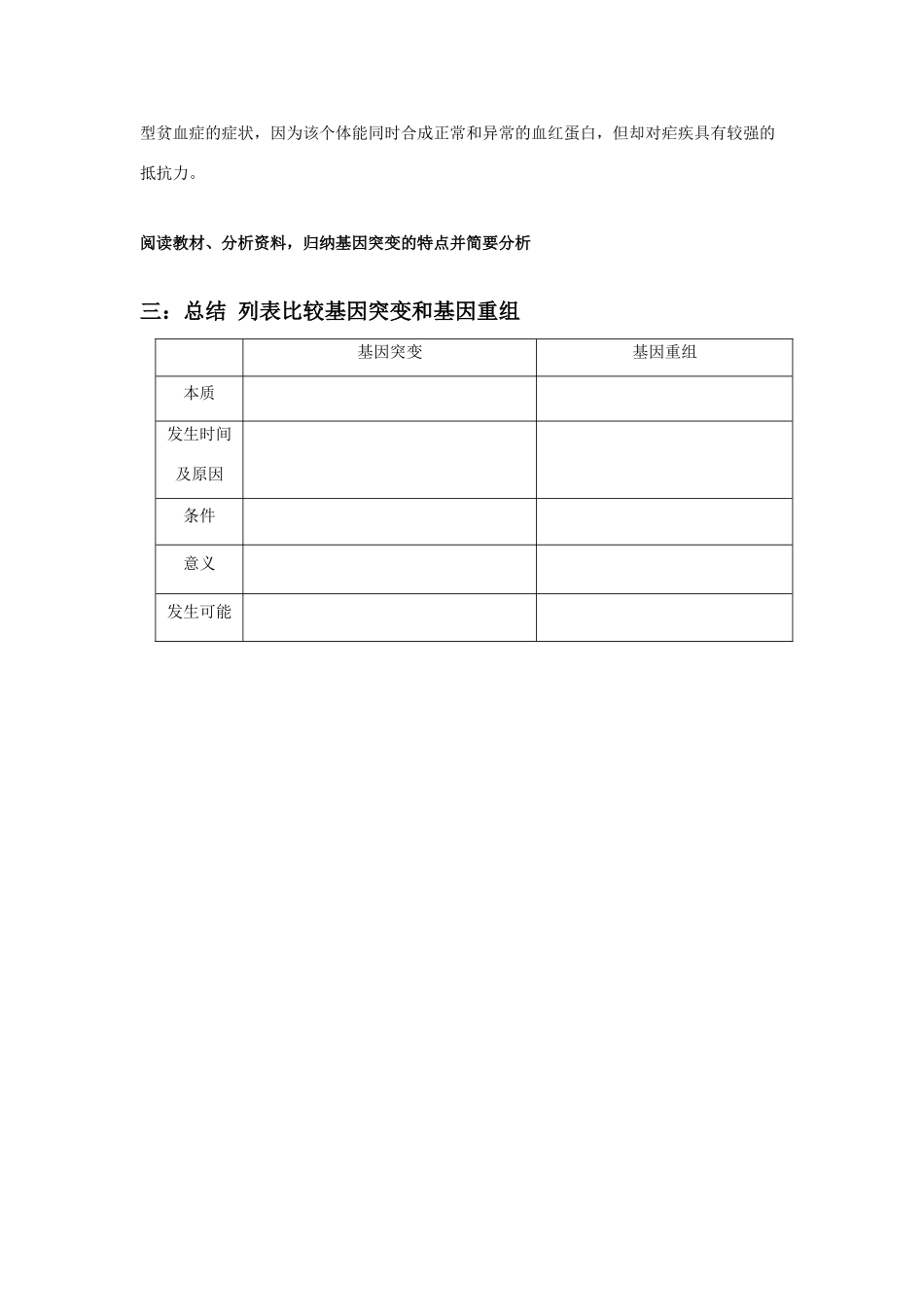 高中生物《基因突变和基因重组》文字素材3 新人教版必修2_第3页