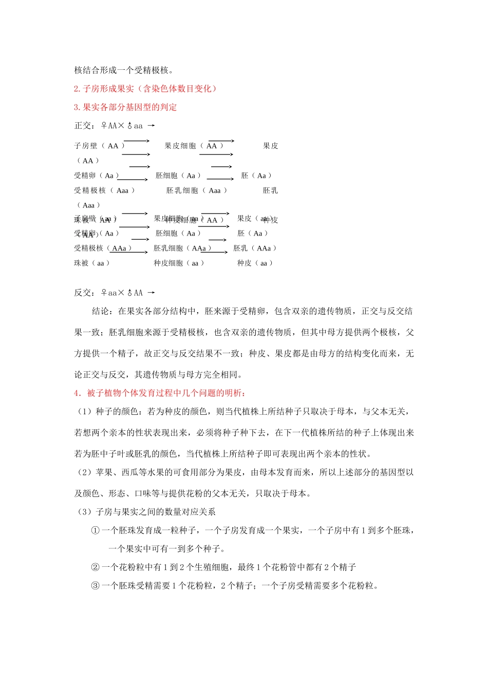 高中生物《减数分裂和受精作用》文字素材4 新人教版必修2_第3页