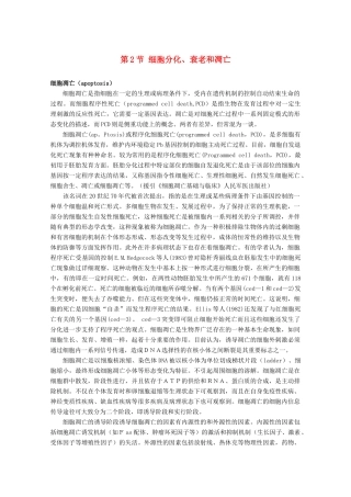 高中生物《细胞分化、衰老和凋亡》素材4 苏教版必修1
