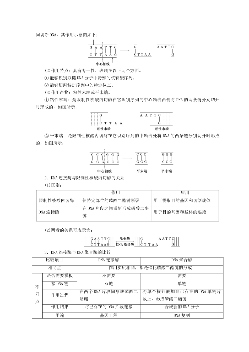 高中生物 第一章 第一节 工具酶的发现和基因工程的诞生教学案 浙科版选修3-浙科版高中选修3生物教学案_第3页