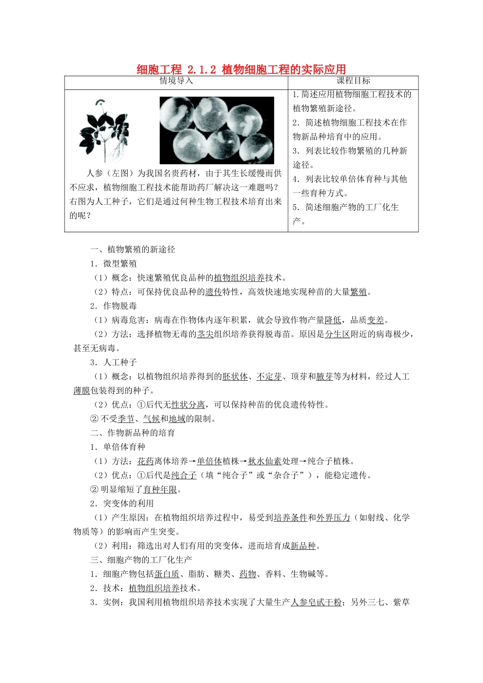 高中生物 细胞工程 2.1.2 植物细胞工程的实际应用素材 新人教版选修3-新人教版高中选修3生物素材_第1页