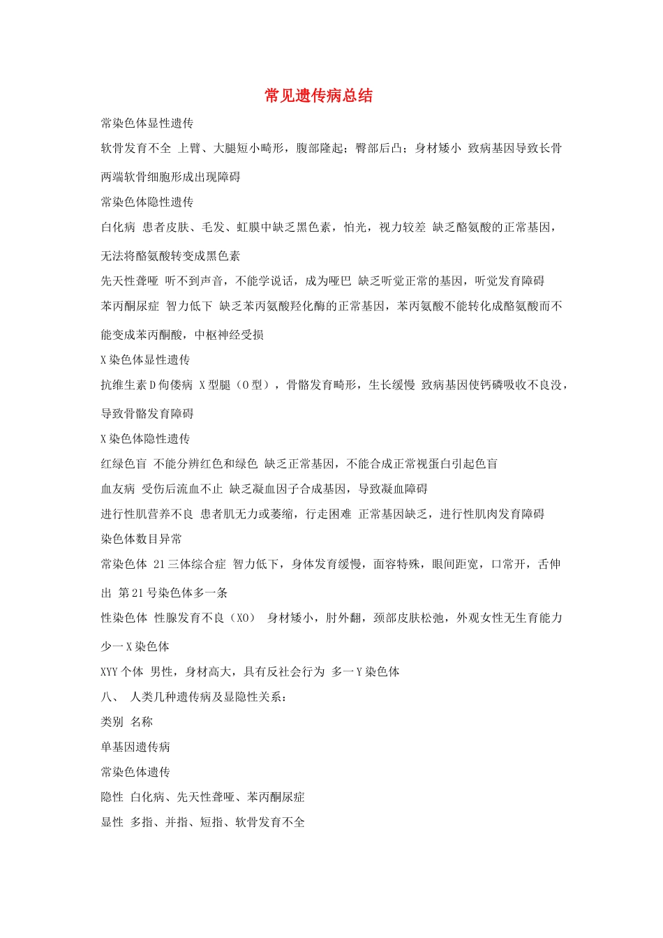 高中生物《人类遗传病 》素材1 中图版必修2_第1页