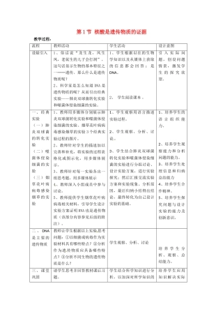 高中生物： 31 核酸是遗传物质的证据（教案）浙科版必修2