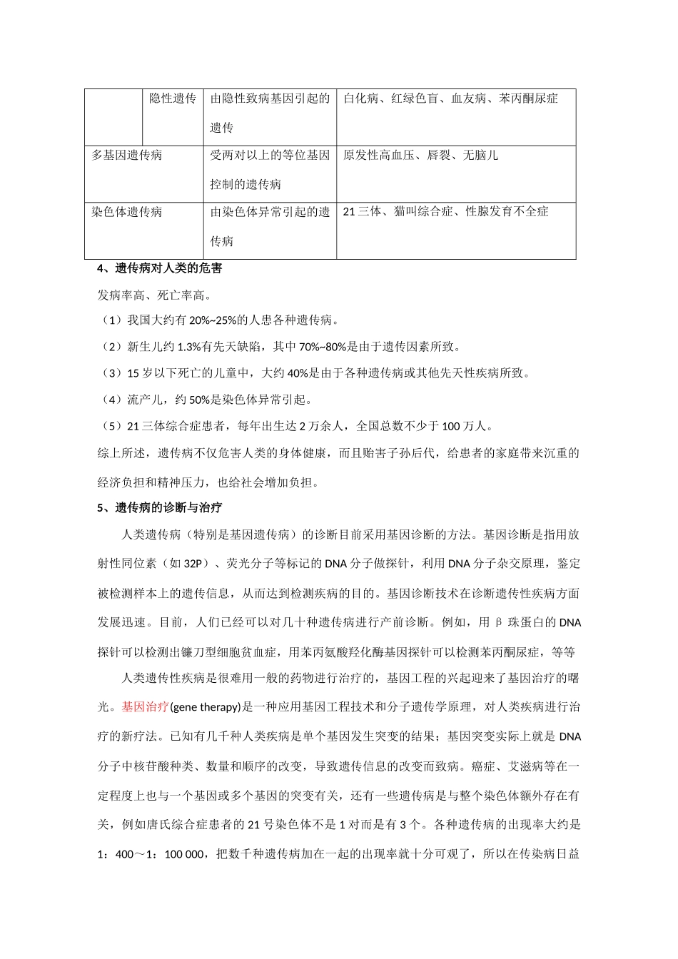 高中生物教学必备 类遗传病专题_第3页