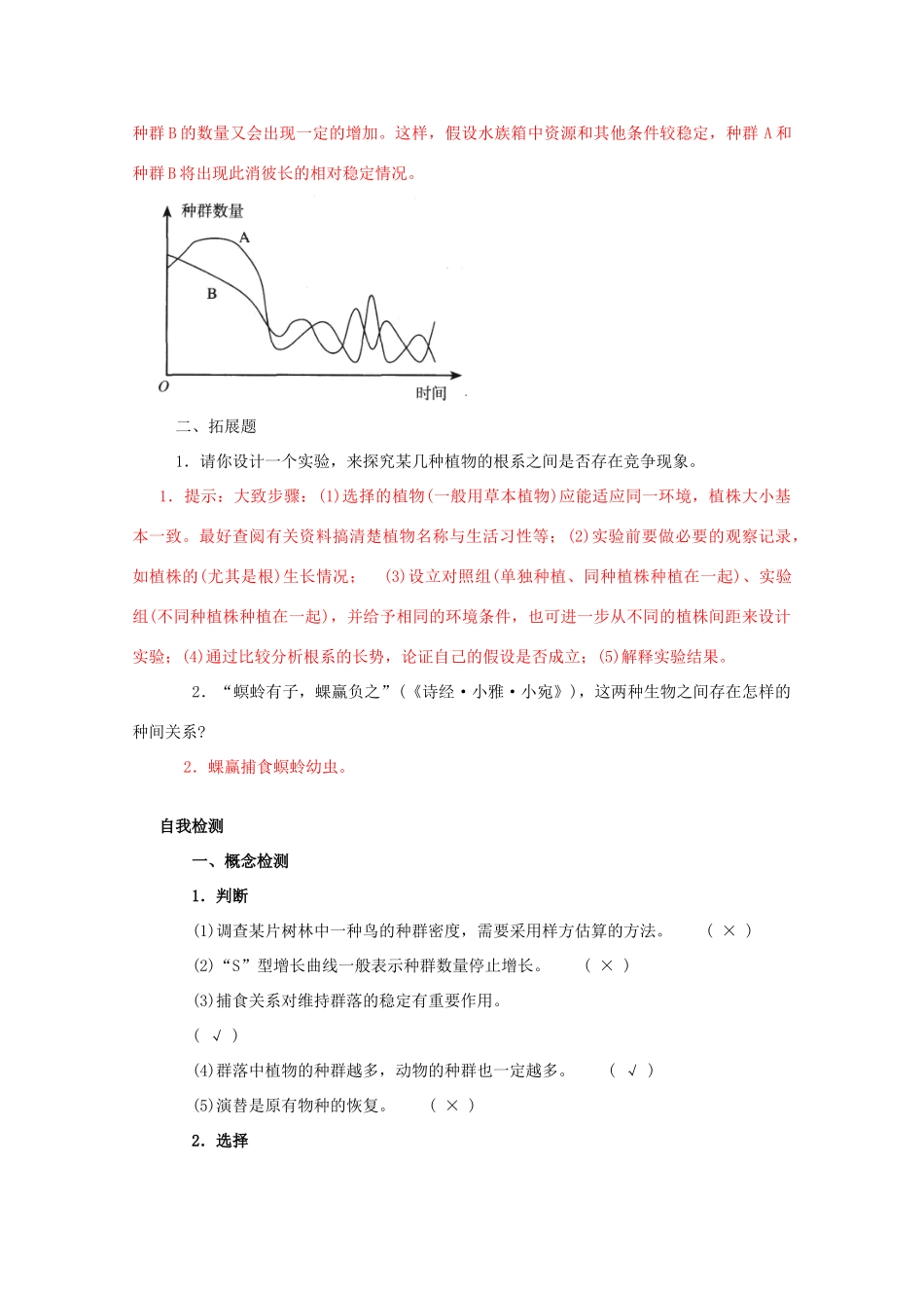 高中生物《群落的结构》文字素材6 新人教版必修3_第3页
