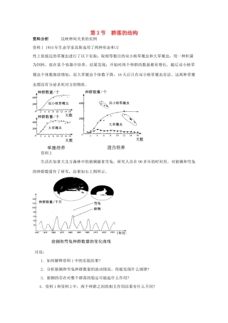 高中生物《群落的结构》文字素材6 新人教版必修3