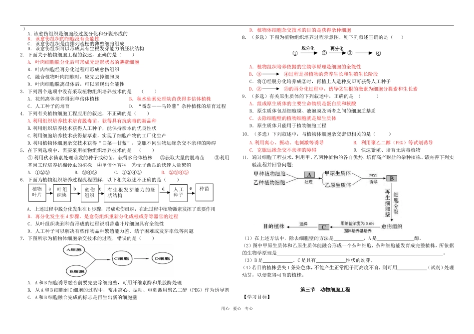 高中生物第二章细胞工程苏教版选修3_第3页
