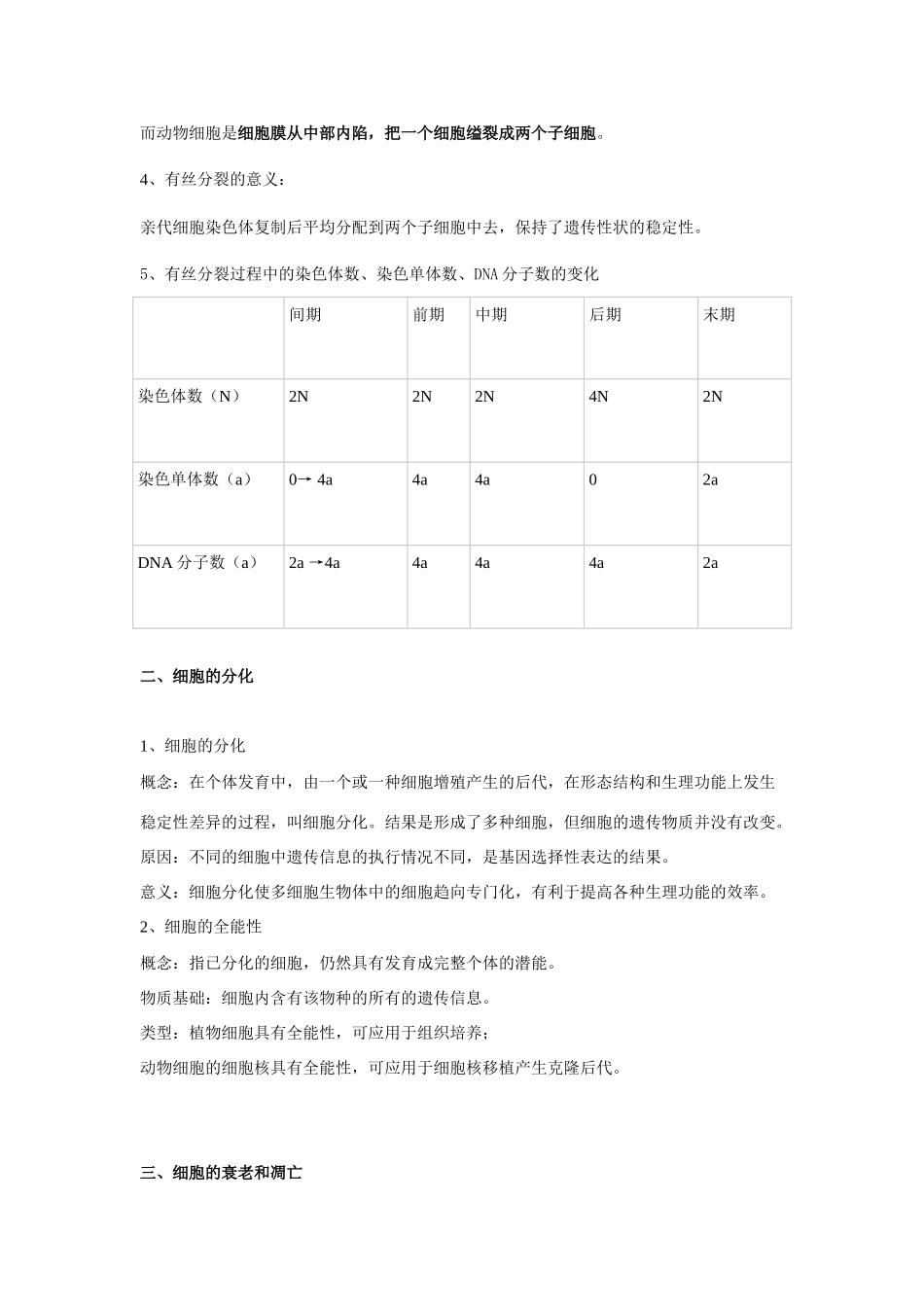 高中生物《细胞的生命历程》文字素材1 苏教版必修1_第2页