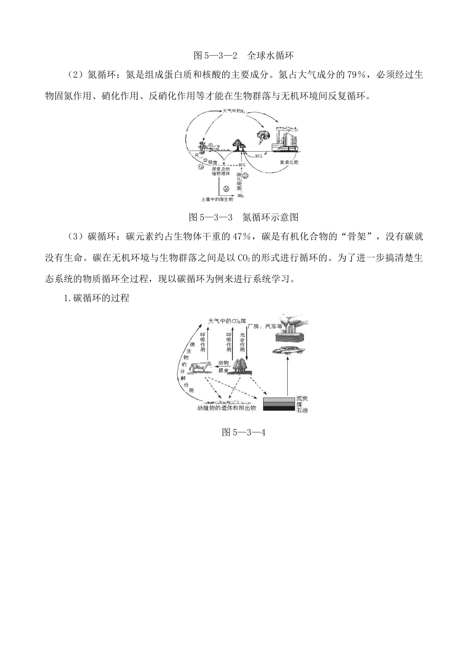 高中生物生态系统的物质循环 教材分析 新课标 人教版 必修3_第2页