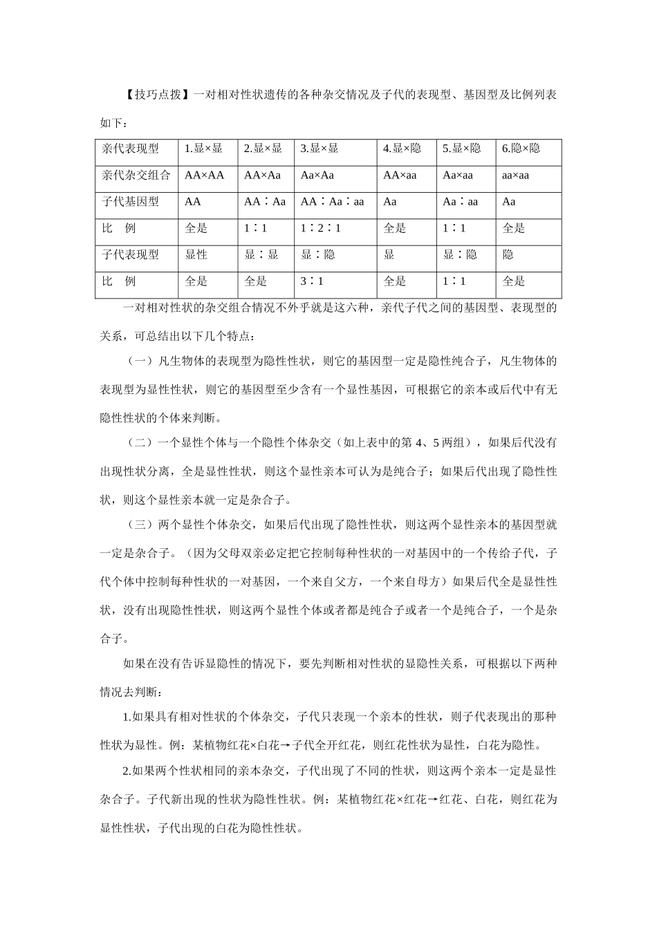 高中生物《遗传规律》文字素材3 沪科版第三册_第2页
