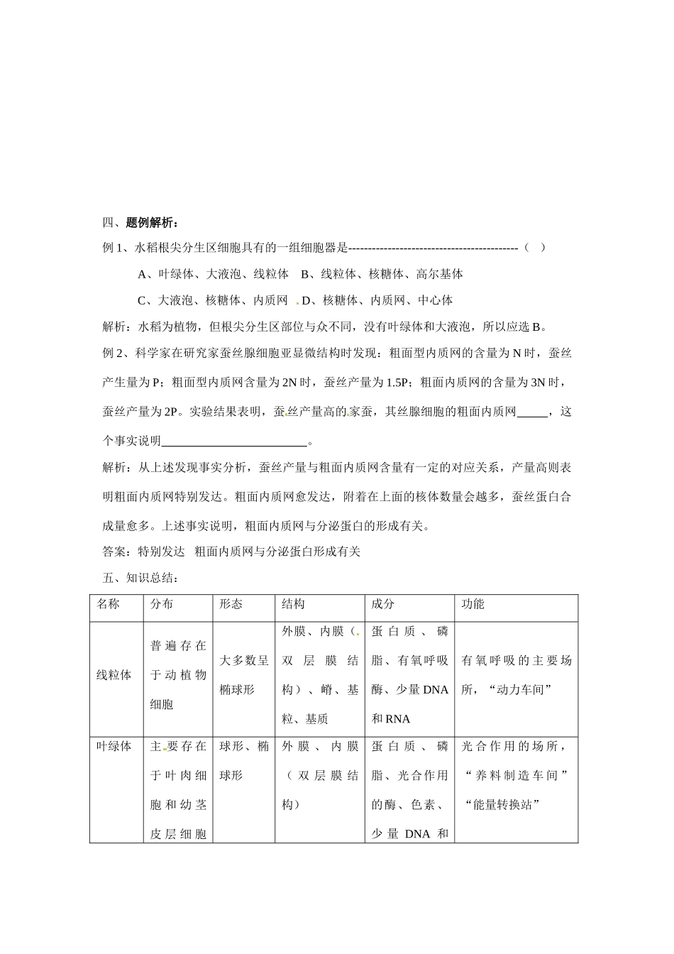 高中生物相关素材：教案：细胞的基本结构1（中图版）必修1_第2页