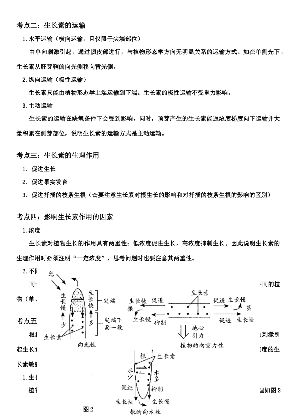 高中生物植物生命活动调节、新陈代谢与酶专题_第2页