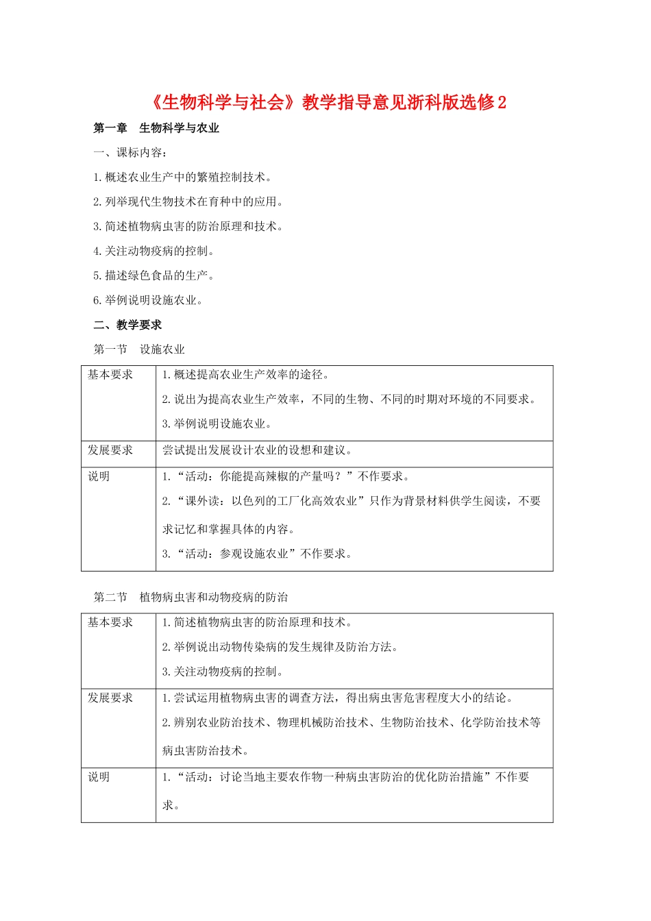 高中生物：《生物科学与社会》素材1浙科版选修2_第1页