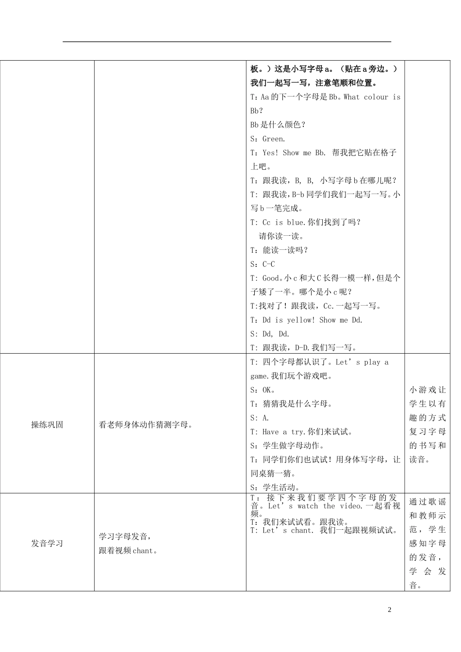 2014年秋三年级英语上册 Unit2 Colours（第三课时）教案 （新版）人教PEP_第2页