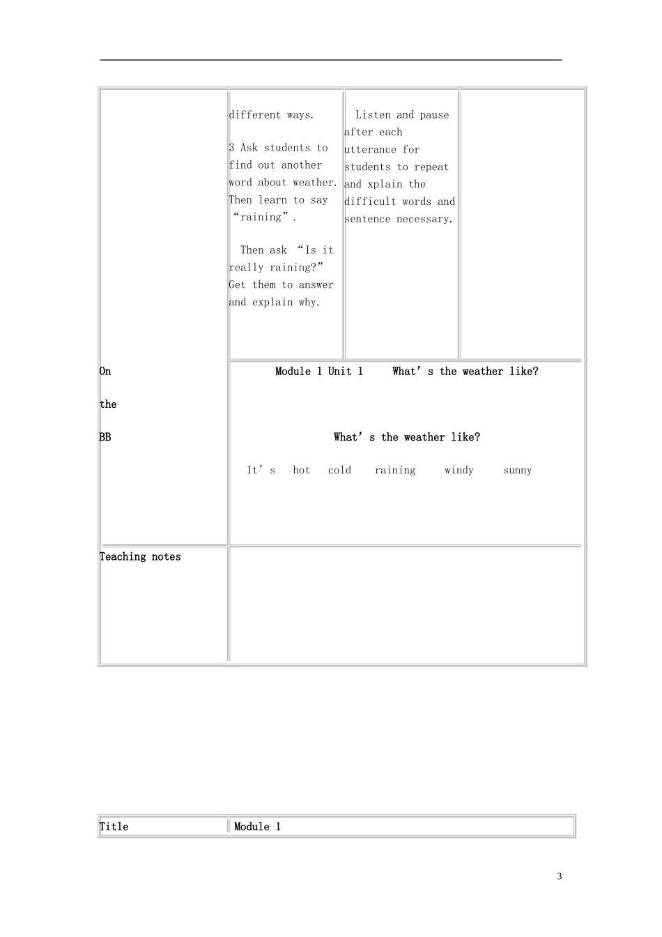 2015春二年级英语下册 全一册教案 外研版（一起）_第3页